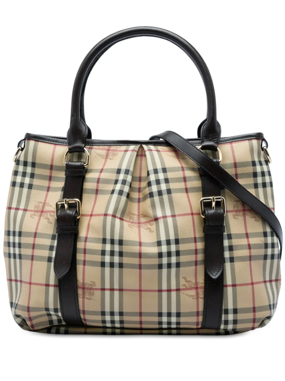 Burberry Pre-Owned 2000-2017 Large Haymarket Check Coated Canvas Northfield satchel - Toni neutri