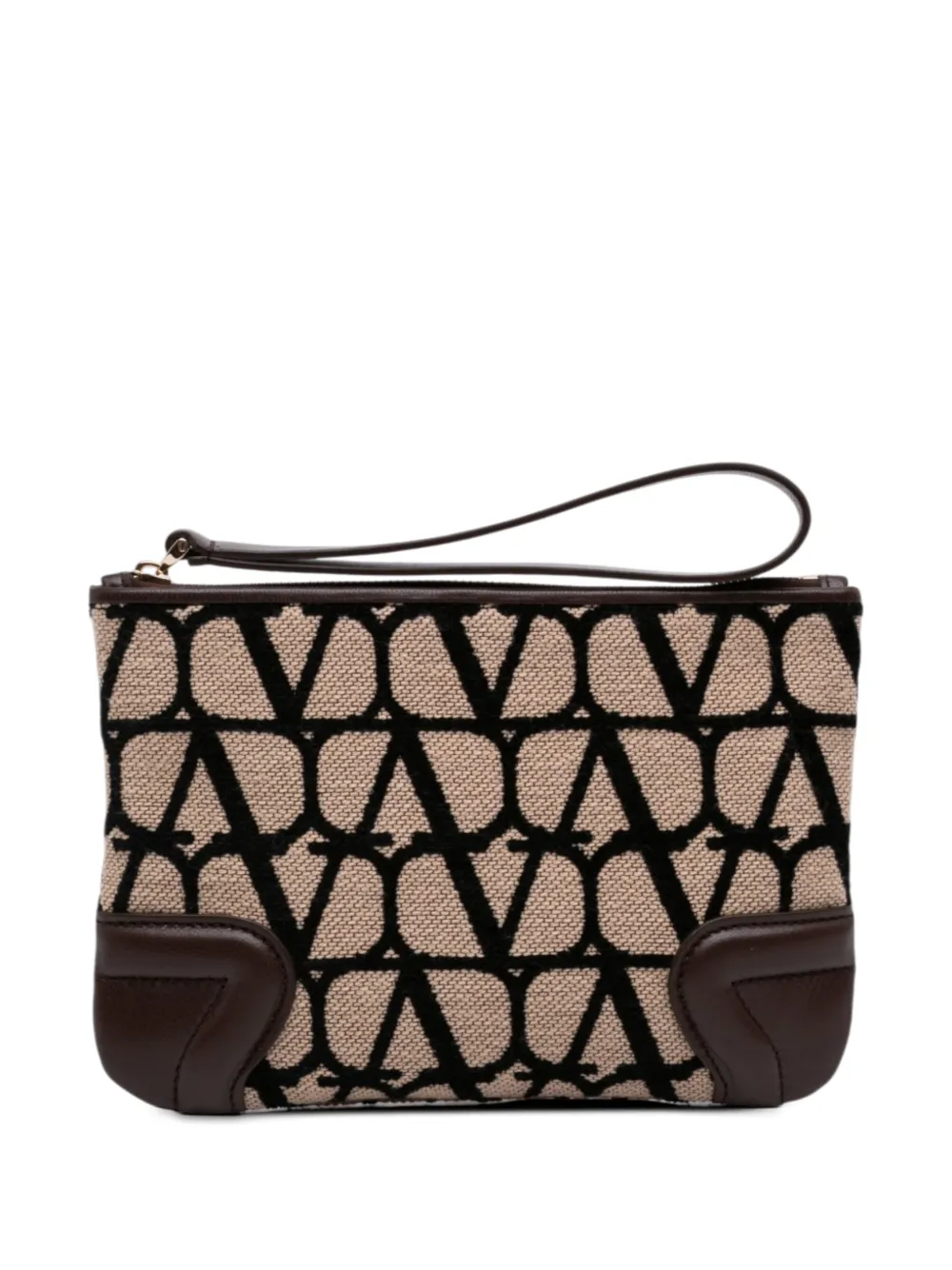 Valentino Garavani Pre-Owned 2018-2026 Toile Iconographe pouch - Marrone
