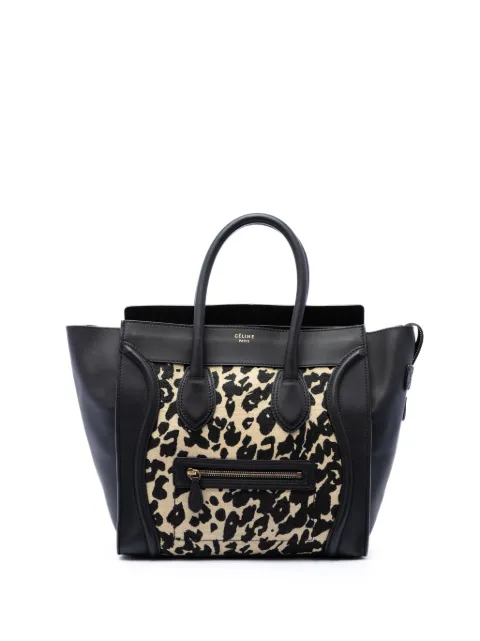 Celine Pre-Owned 2001 Mini Canvas Leopard Print Luggage tote bag