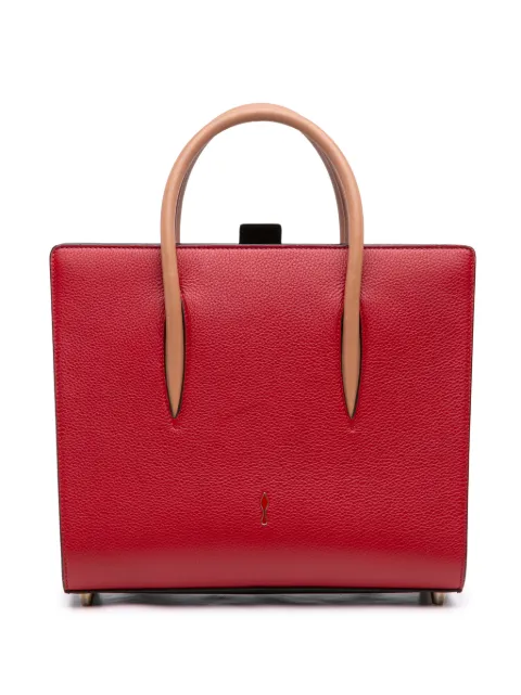 Christian Louboutin Pre-Owned 2016-2026 Medium Bicolor Grained Calfskin Paloma Spike Tote satchel