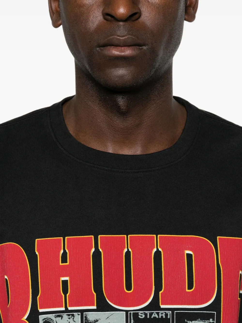 RHUDE T-shirt met grafische print Zwart