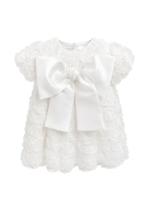 La Stupenderia floral-appliqué bow-detail dress