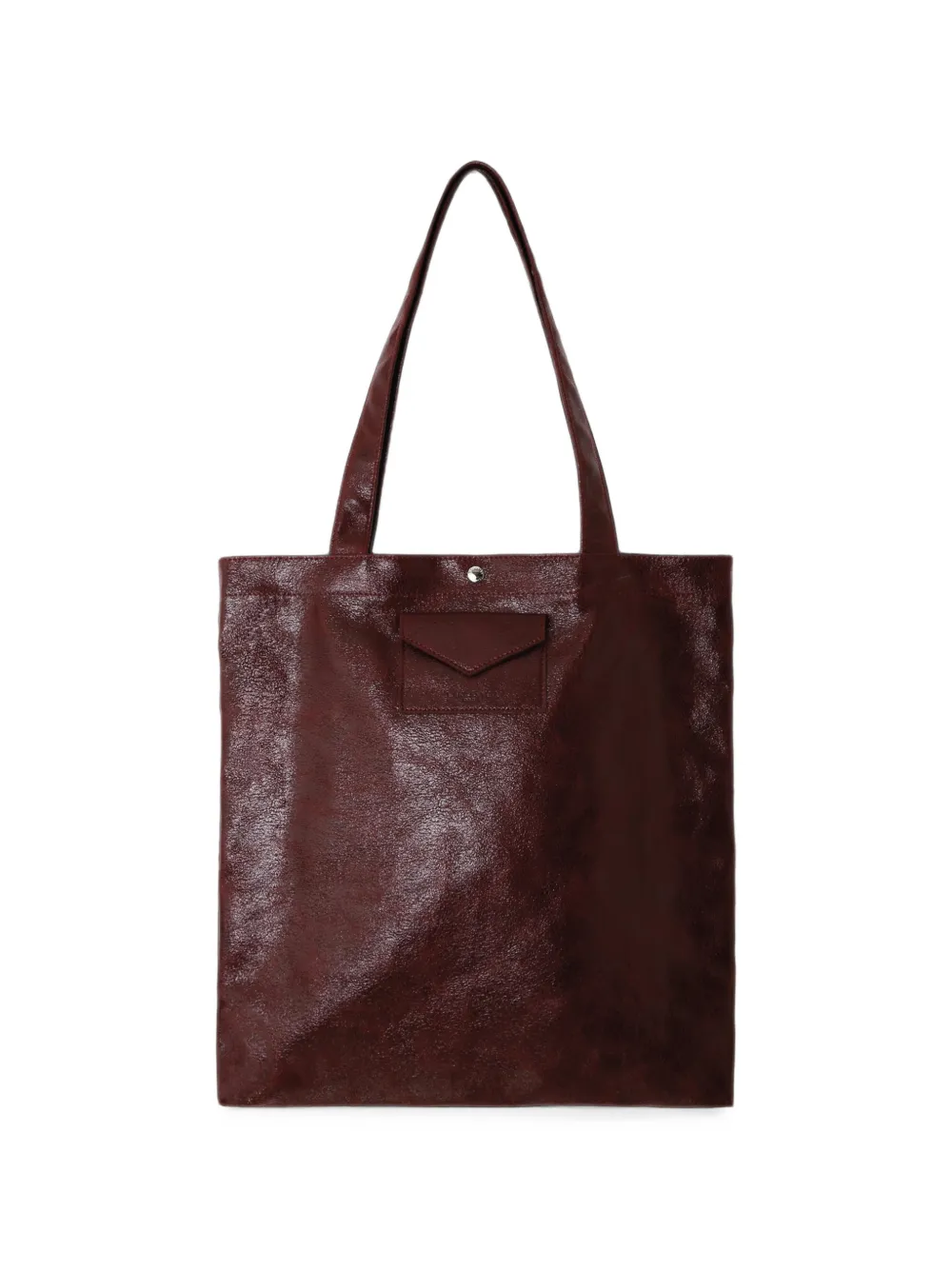 Lancaster crinkled-finish tote bag Rood