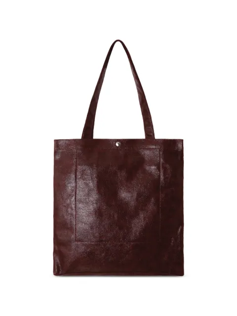 Lancaster crinkled-finish tote bag