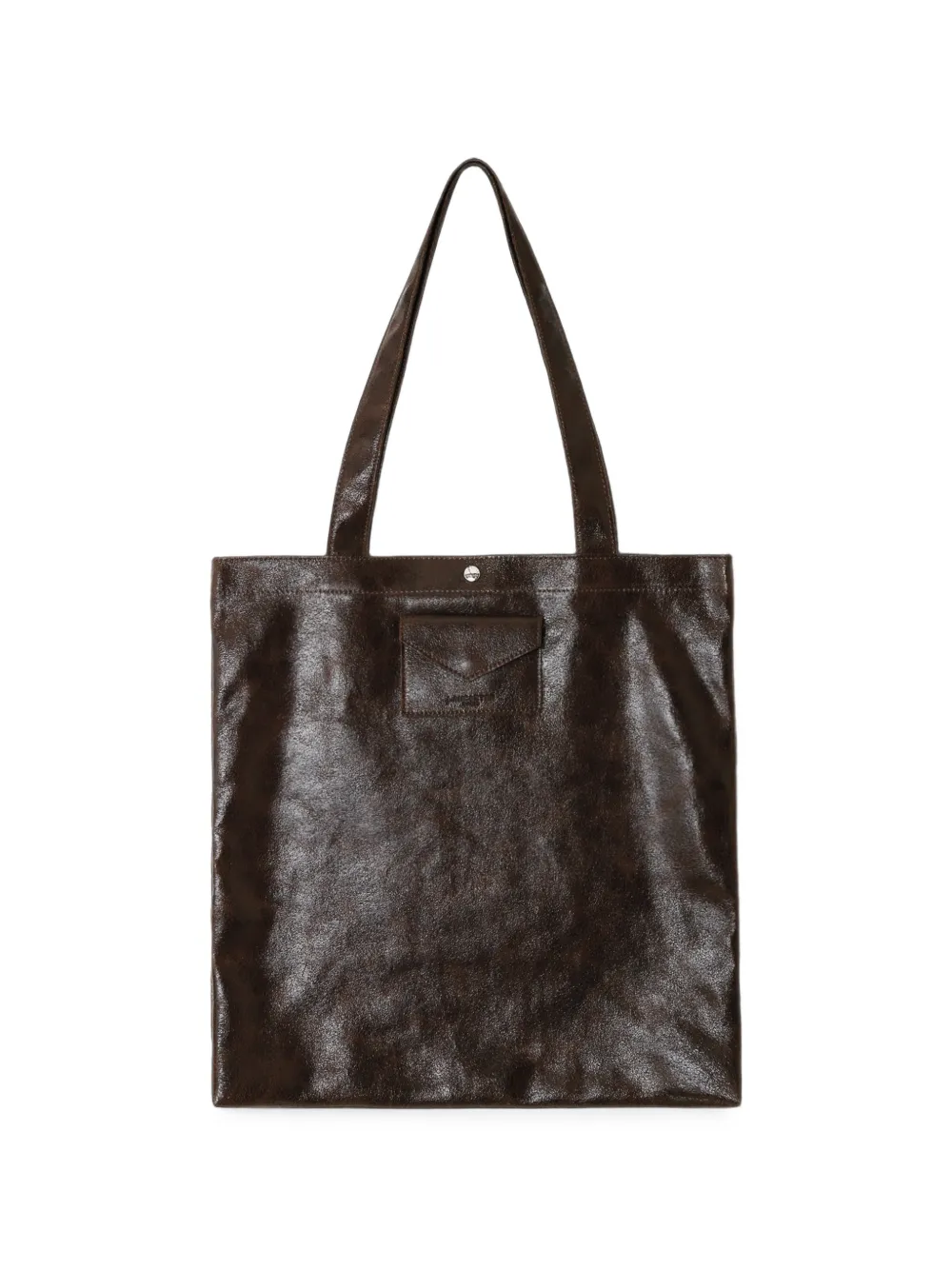 Lancaster crinkled-finish tote bag - Braun