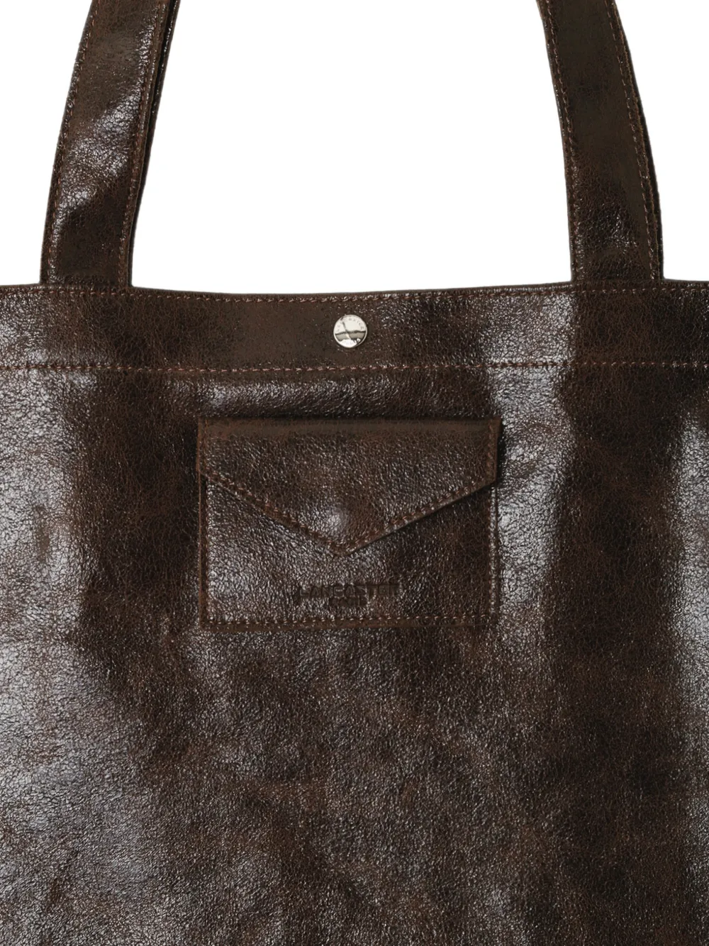 Lancaster Shopper met gekreukte afwerking Bruin