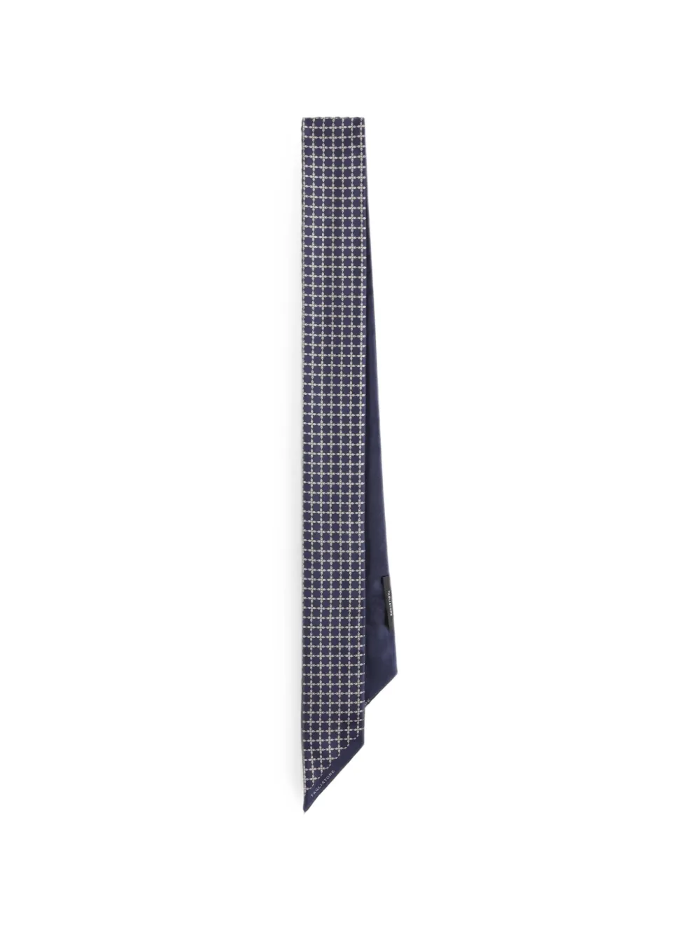 Tagliatore geometric-print silk scarf - Blau