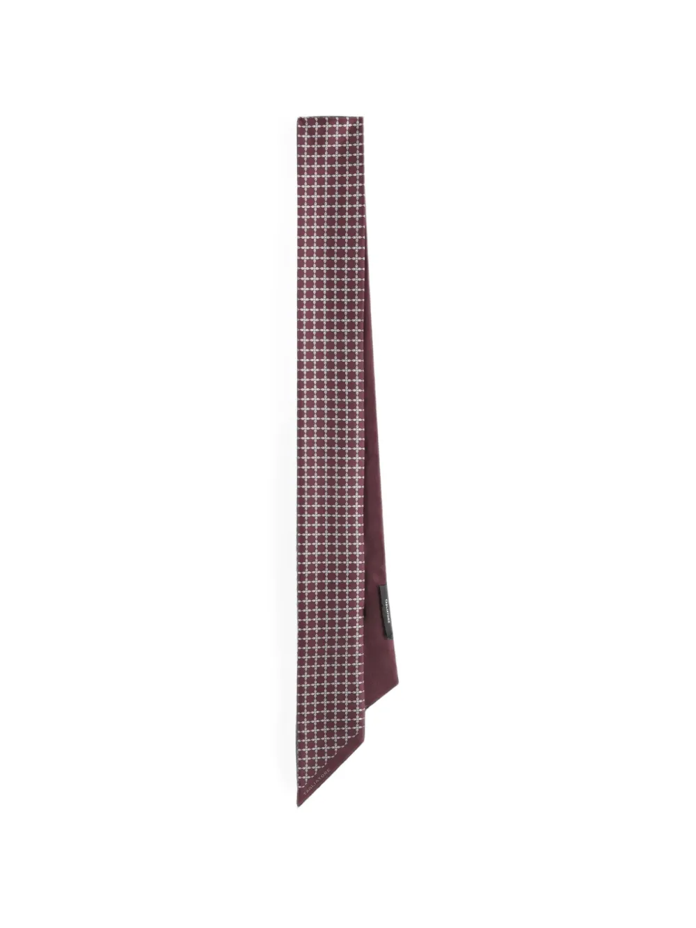 Tagliatore geometric-print silk scarf - Rot