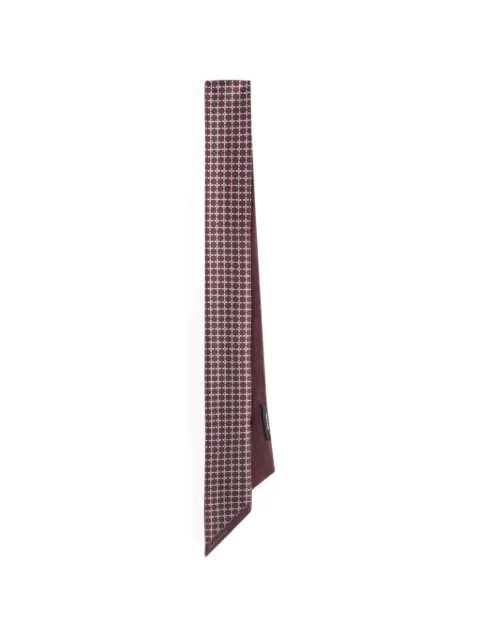 Tagliatore geometric-print silk scarf