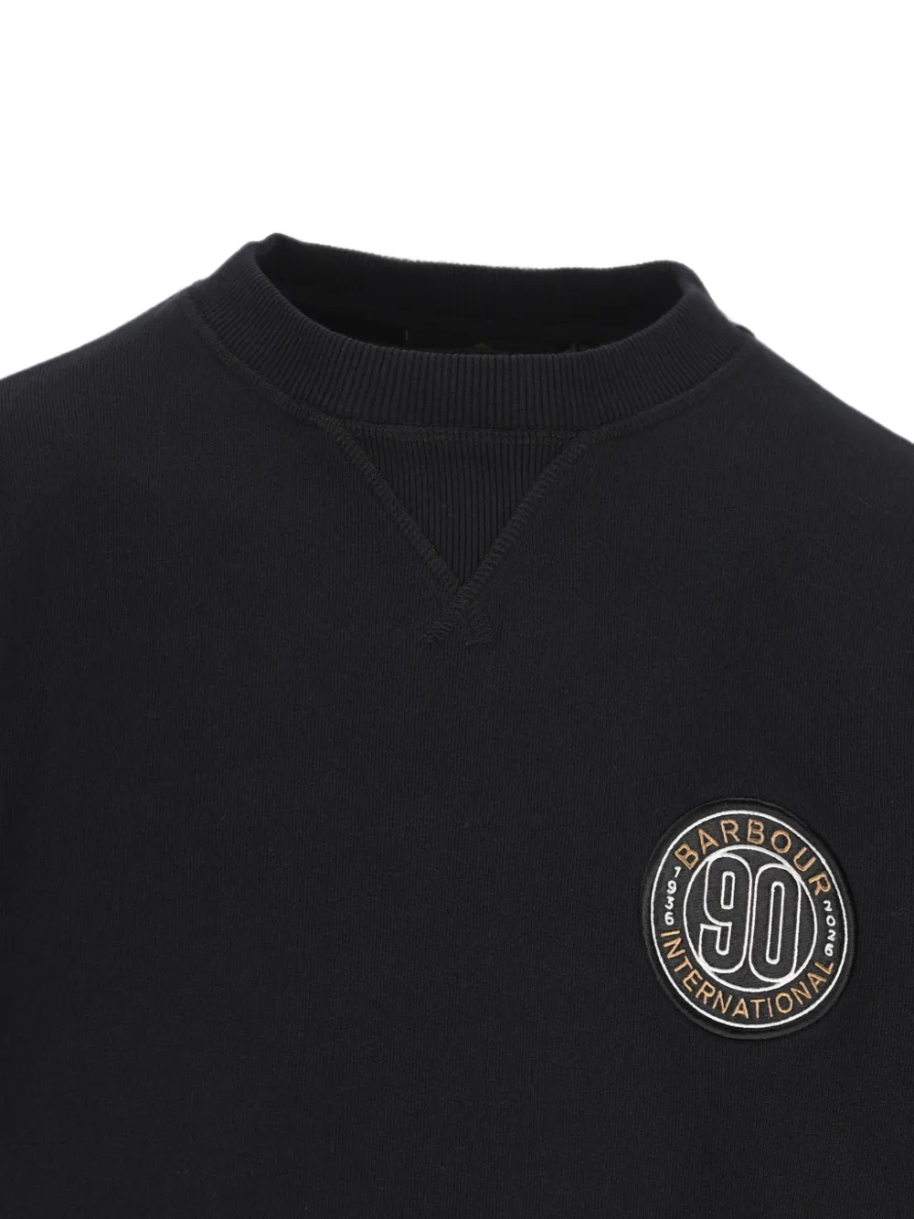 Barbour 90th Anniversary trui met logopatch Zwart