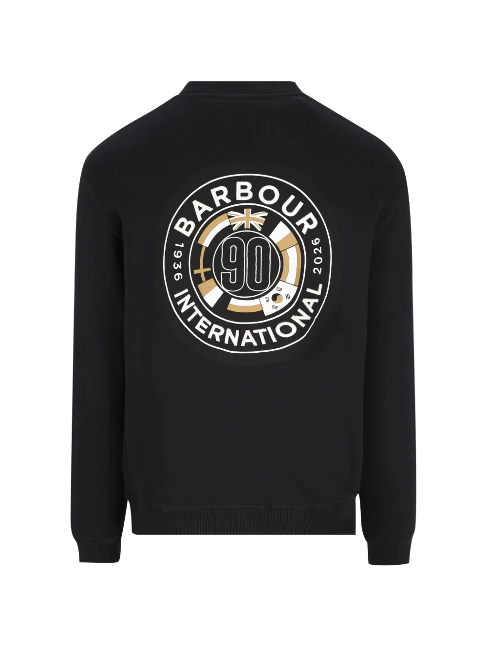Barbour 90th Anniversary trui met logopatch Zwart