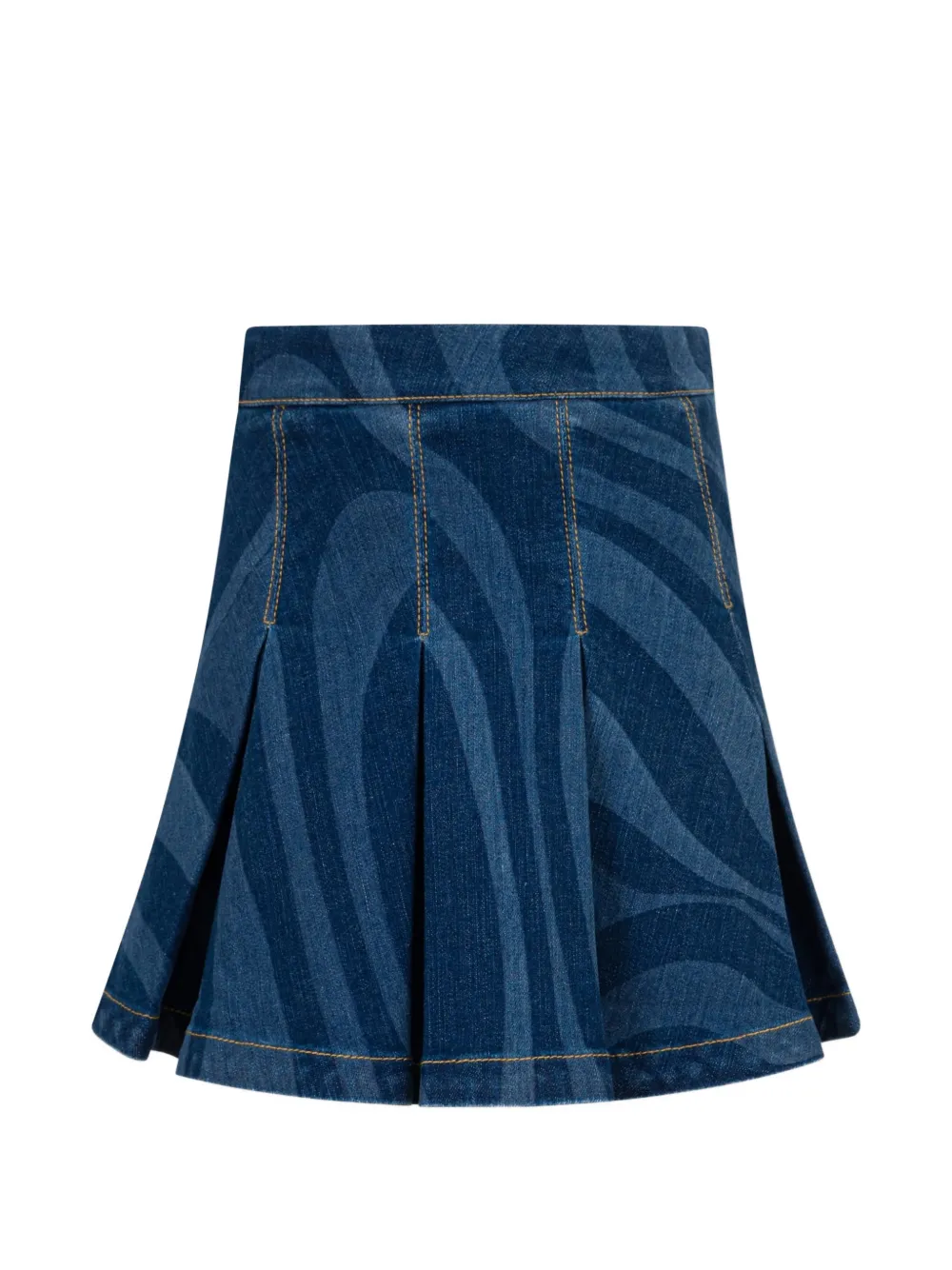 PUCCI Junior Plooirok met Marmo-print Blauw