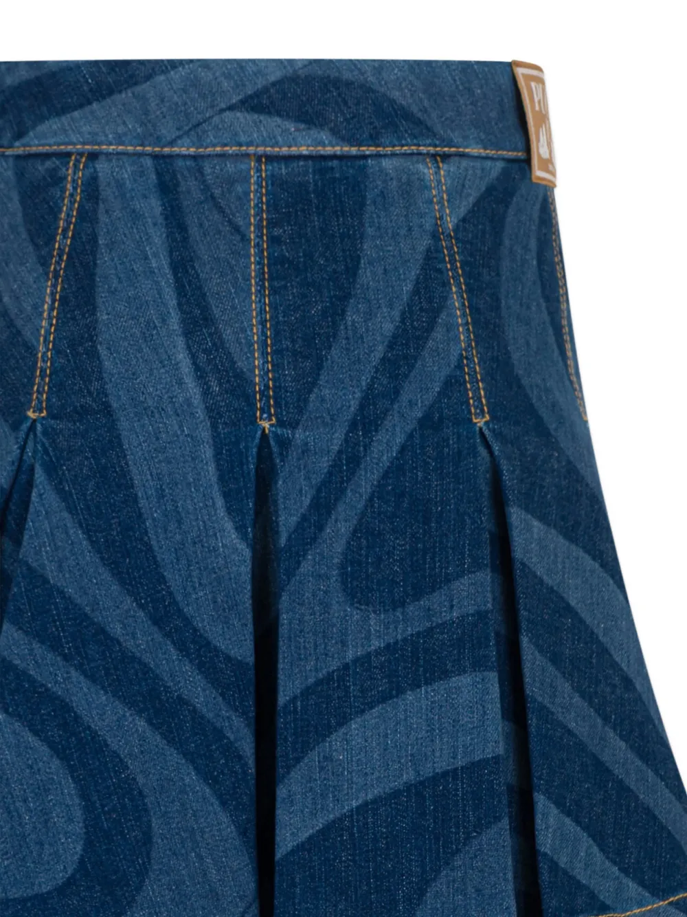 PUCCI Junior Plooirok met Marmo-print Blauw