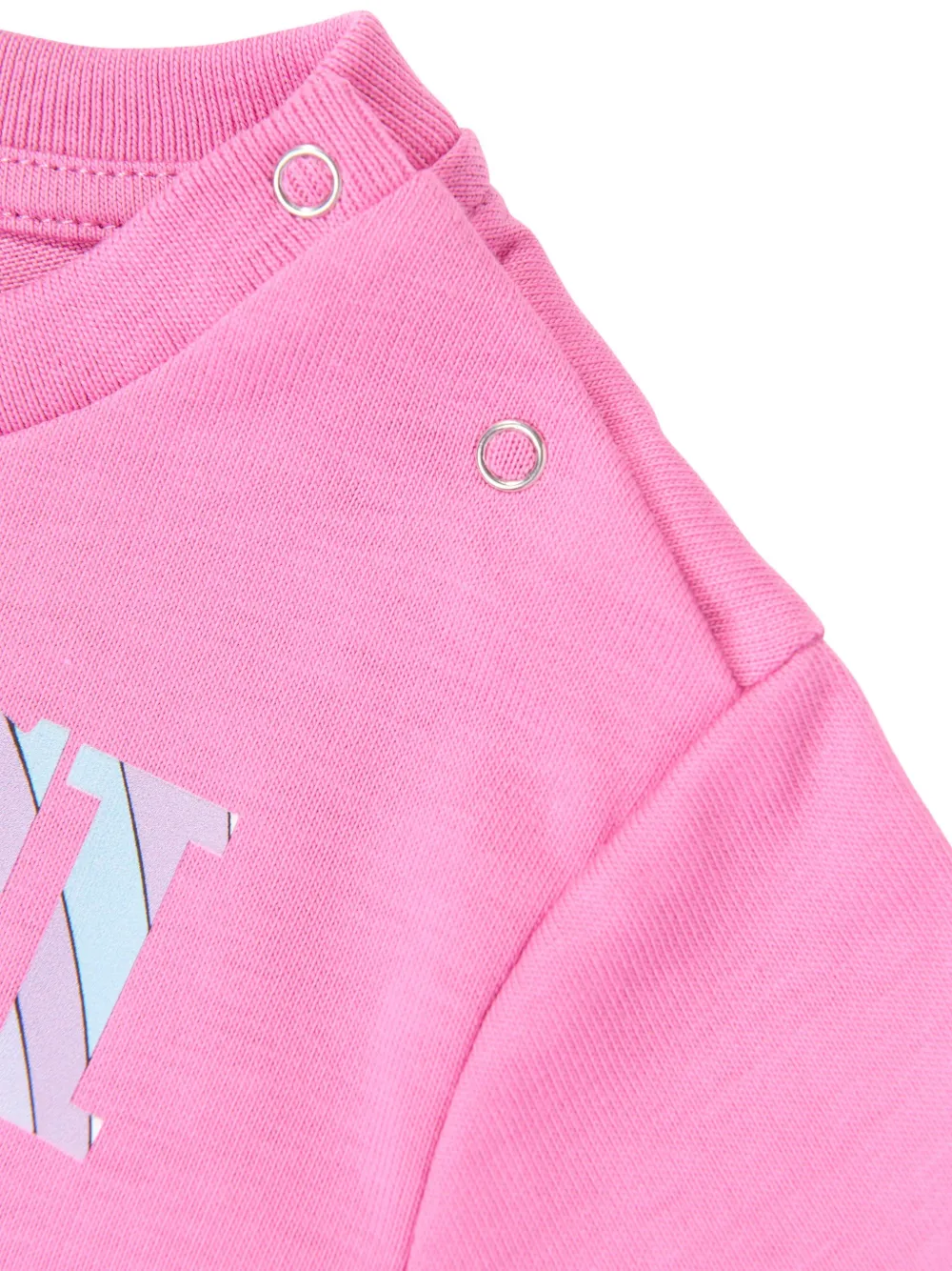 PUCCI Junior Pesci-print logo-print T-shirt Roze