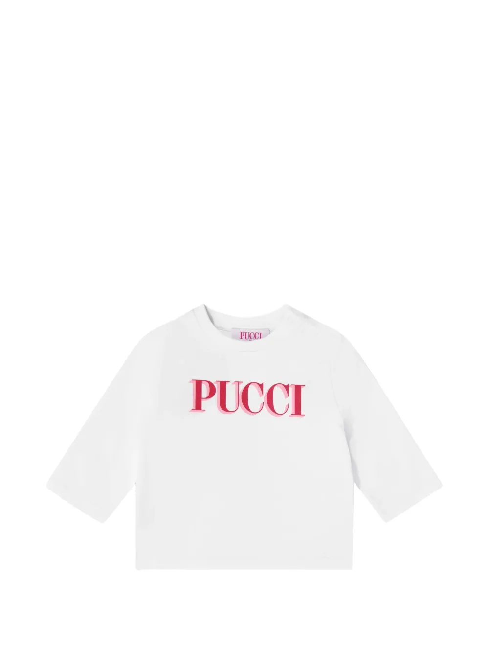 PUCCI Junior t-shirt à logo imprimé - Blanc PUCCI Junior t-shirt à logo imprimé - Blanc