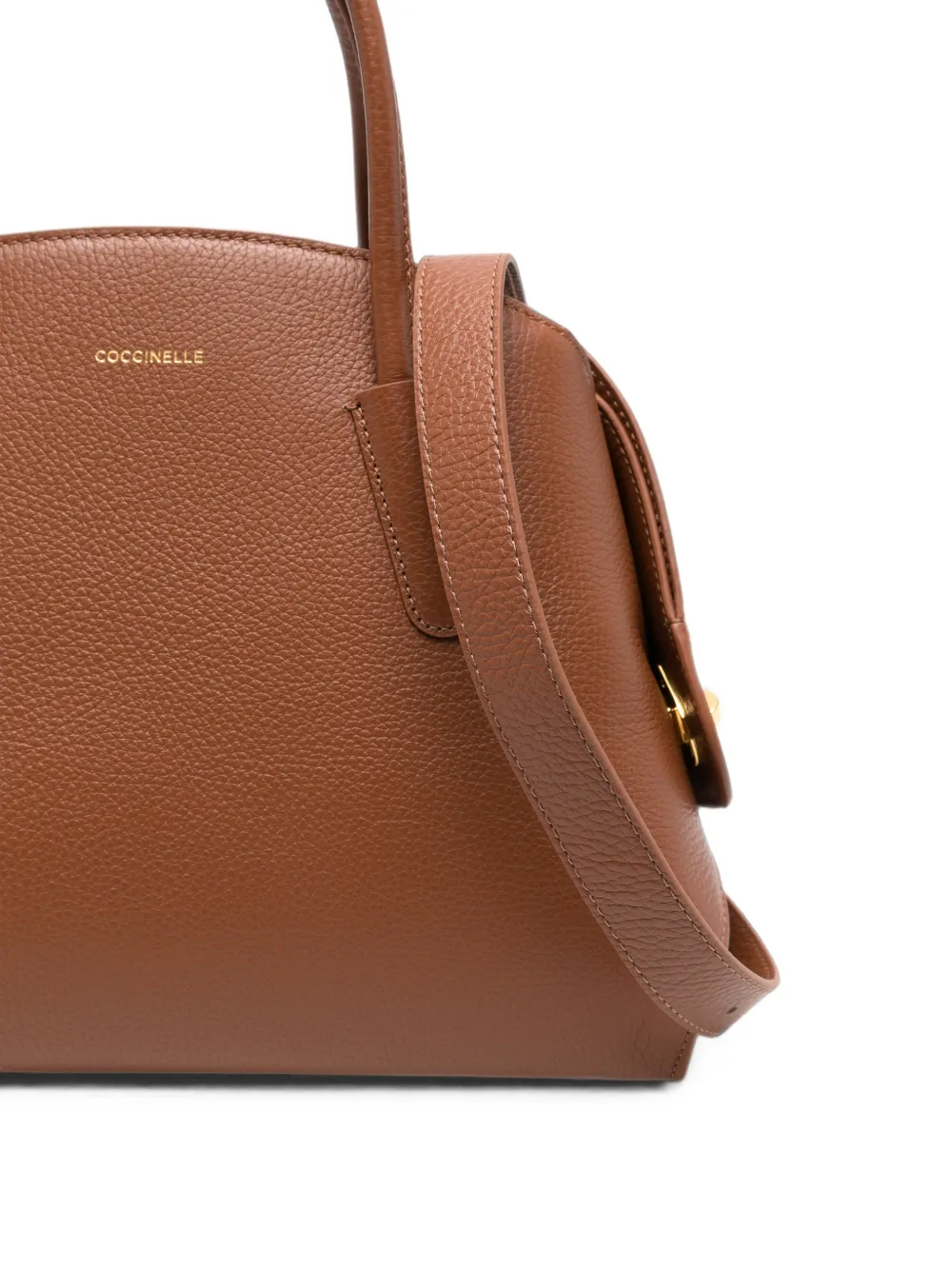 Coccinelle Tylde shopper van bewerkt leer Bruin