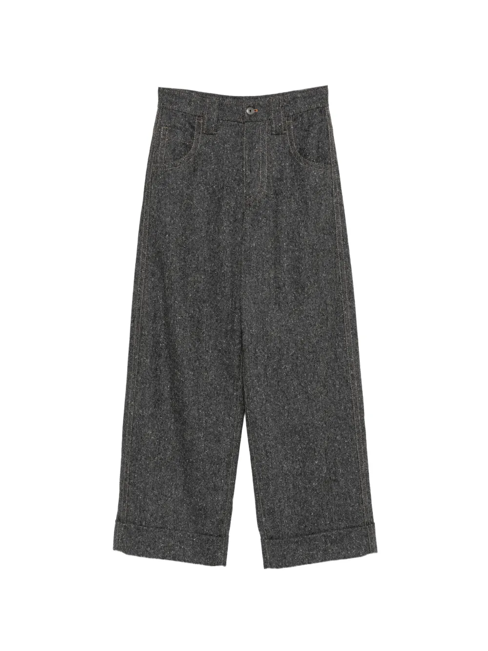 Brunello Cucinelli Pantaloni ampi a quadri - Grigio