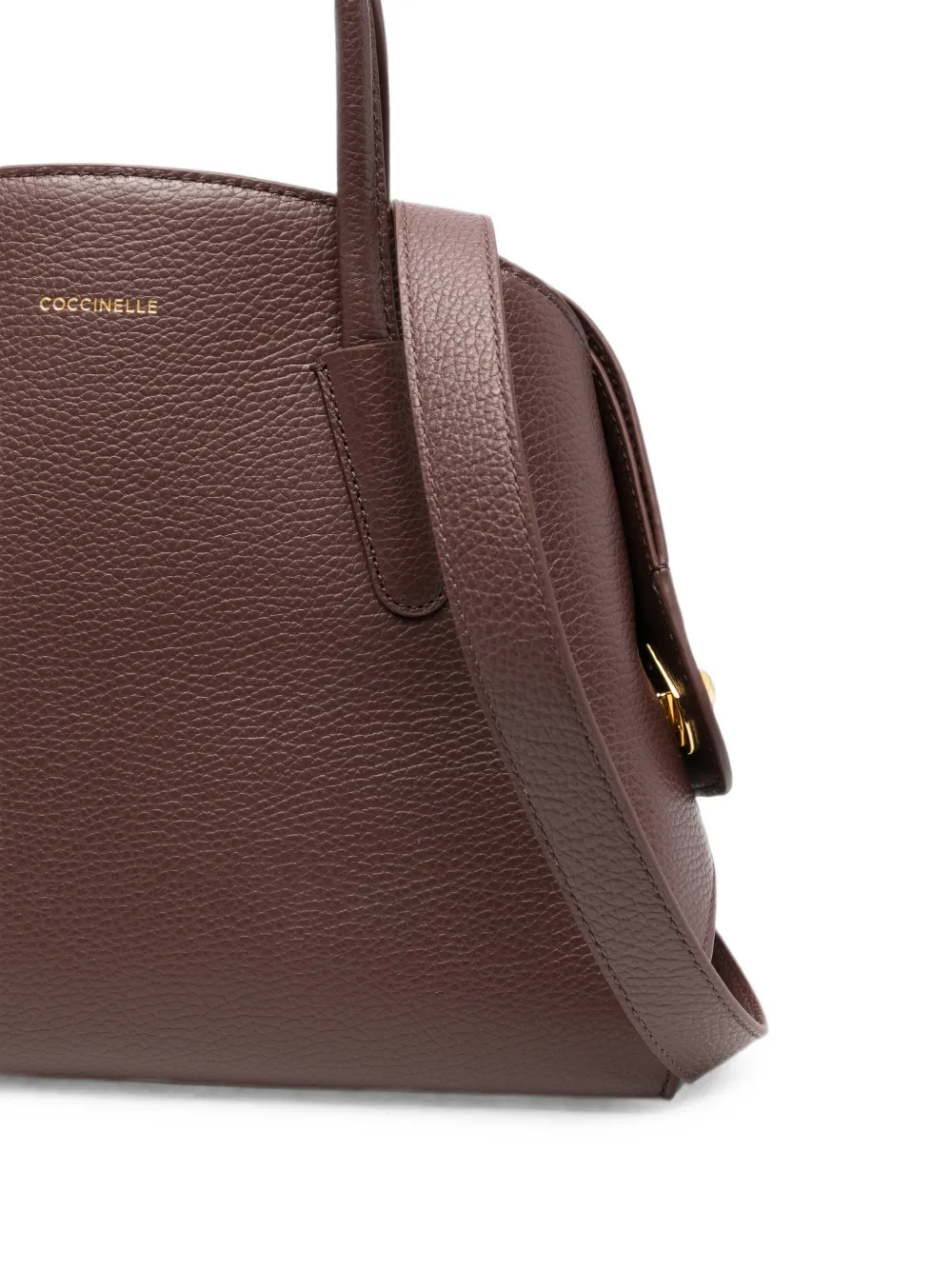 Coccinelle Tylde shopper van bewerkt leer Bruin