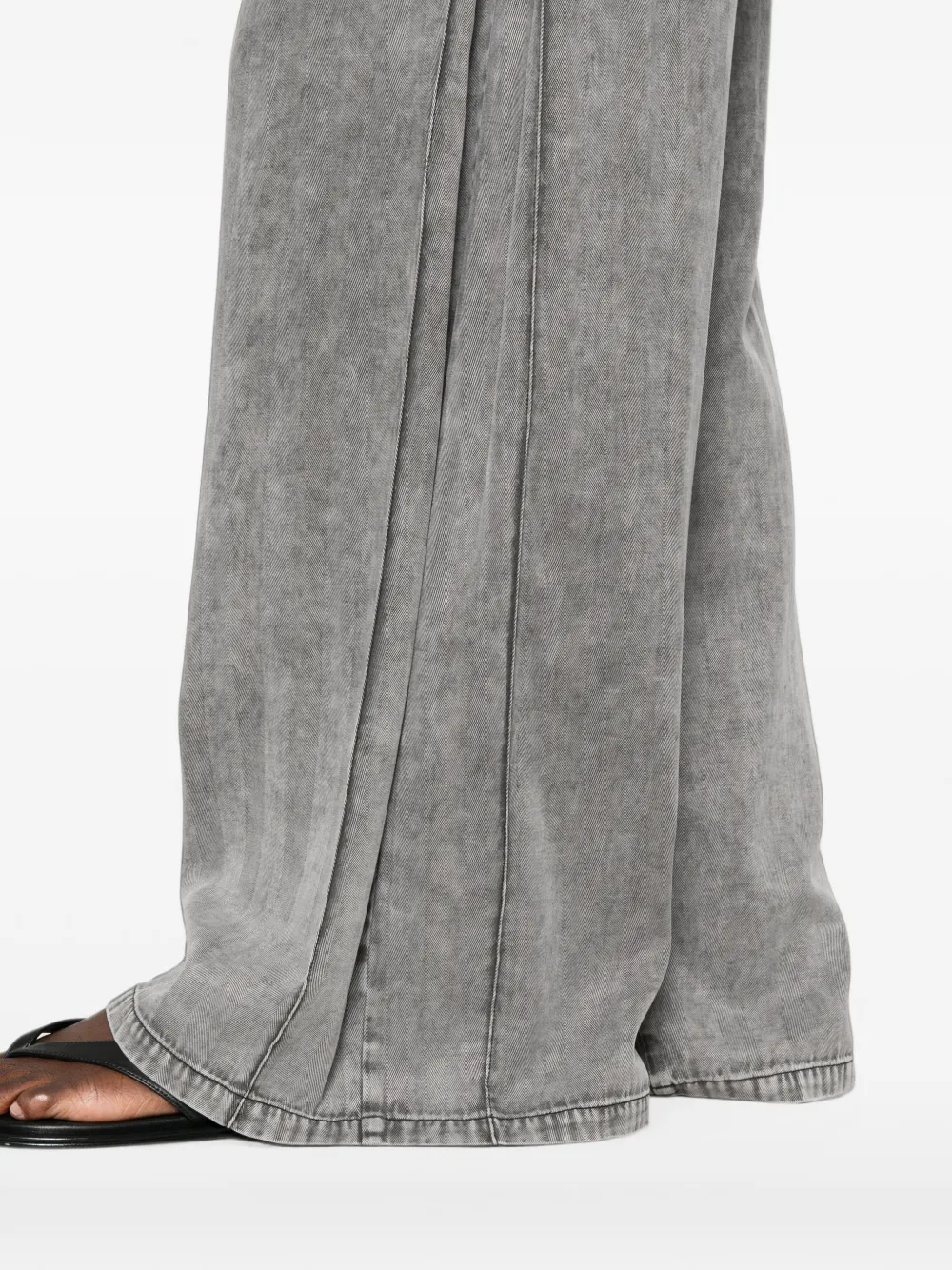 Patrizia Pepe Geplooide broek met verwassen effect Grijs