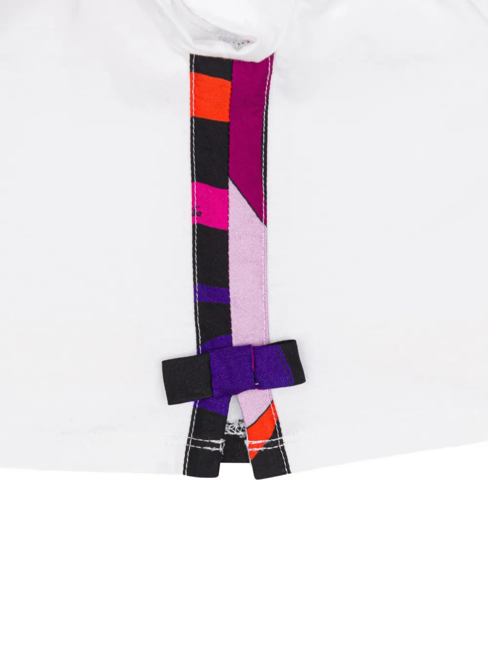 PUCCI Junior T-shirt met geborduurd logo en Marmo-print Wit
