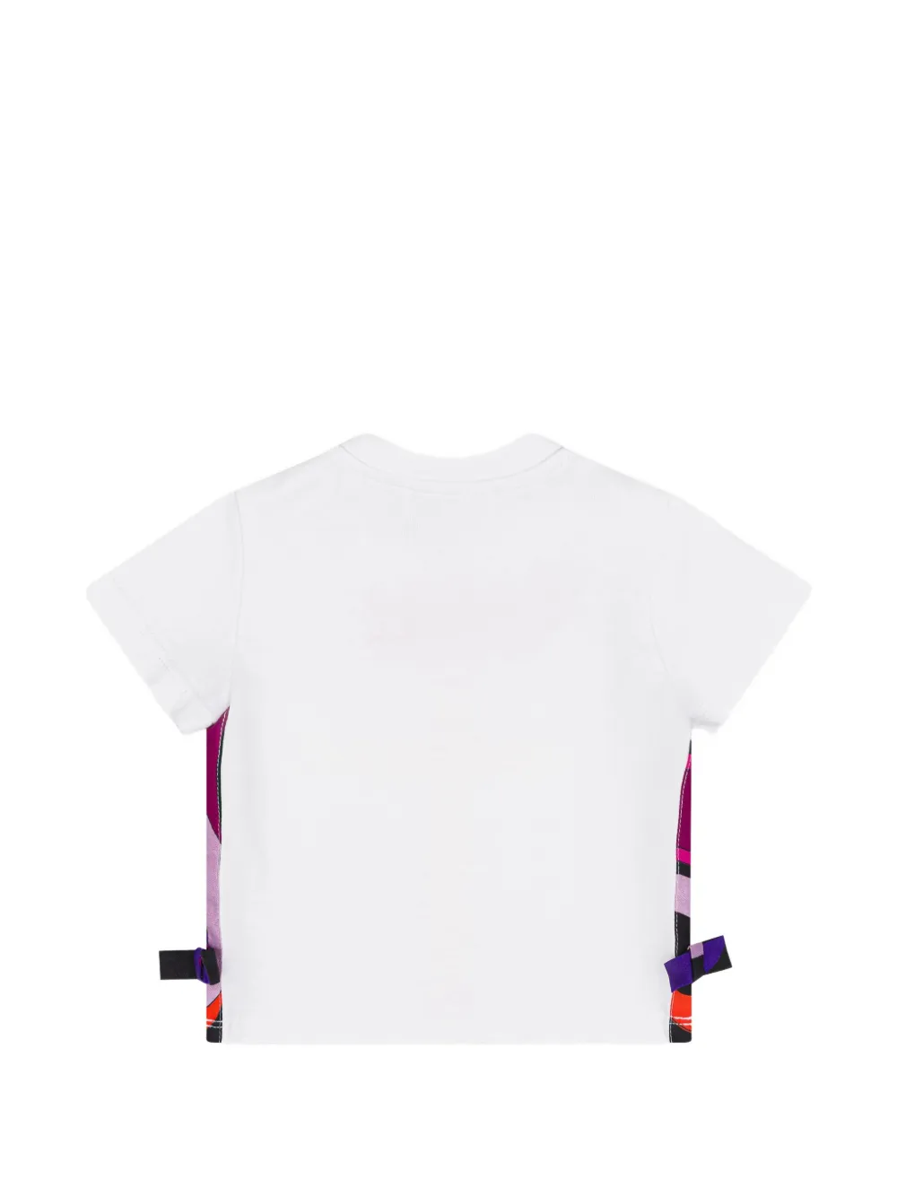 PUCCI Junior T-shirt met geborduurd logo en Marmo-print Wit