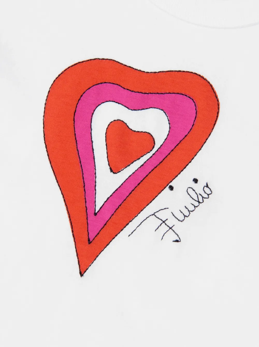 PUCCI Junior heart-print T-shirt Wit