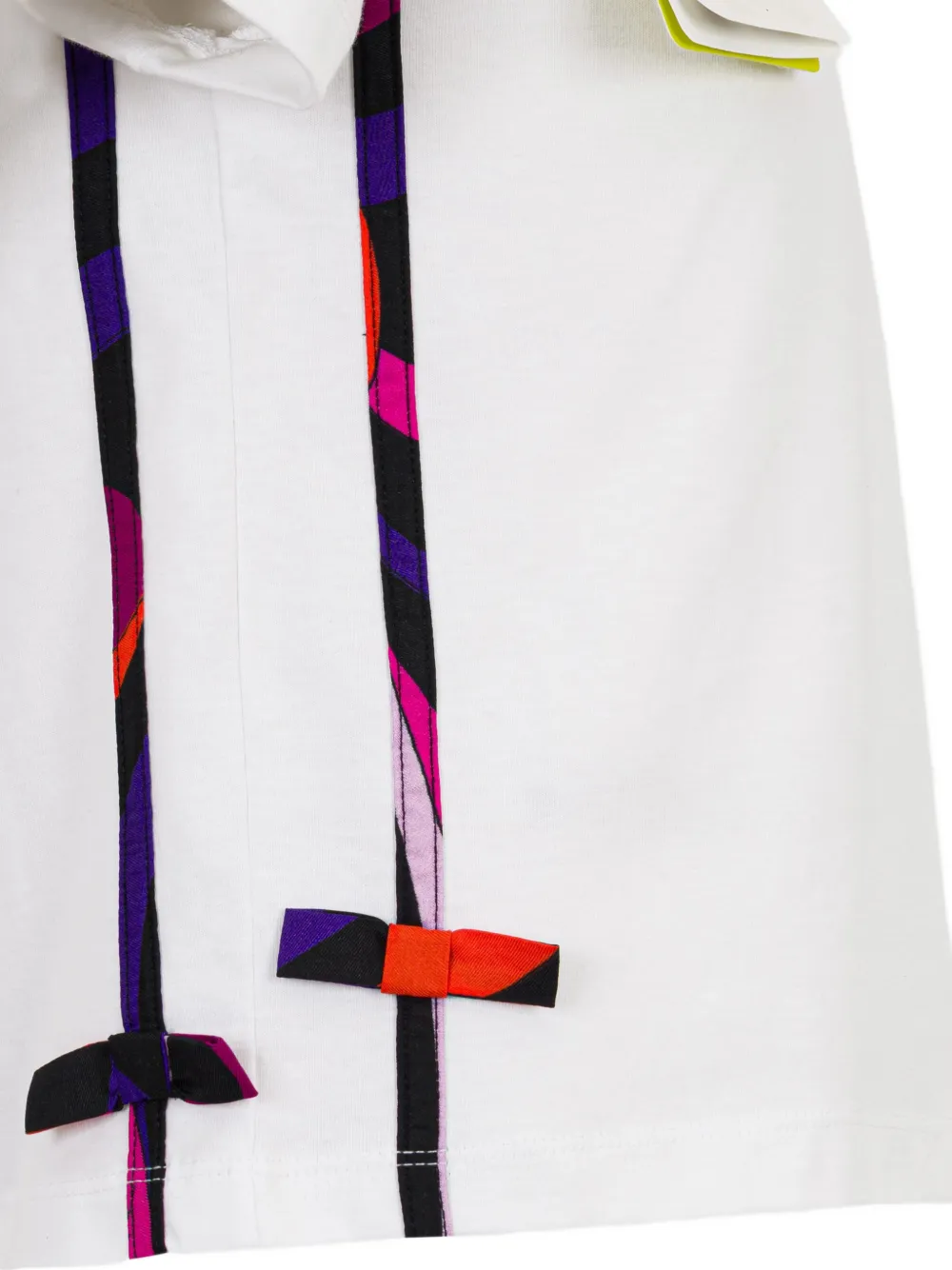 PUCCI Junior T-shirt met strik Wit