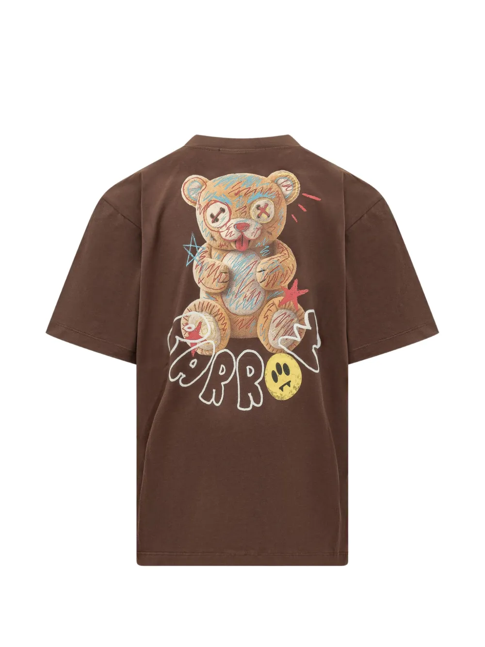 BARROW Katoenen T-shirt met grafische print Bruin