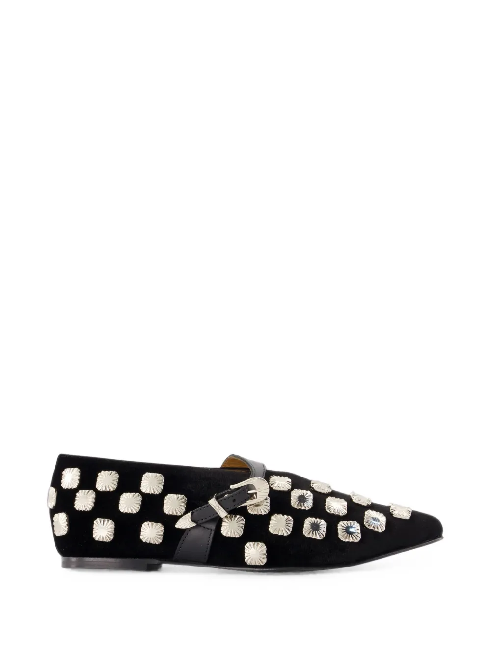 Toga Pulla embellished buckled ballet flats - Nero