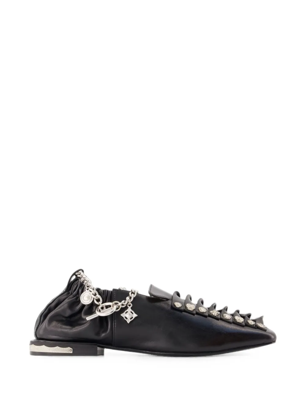 Toga Pulla embellished leather ballet flats - Nero