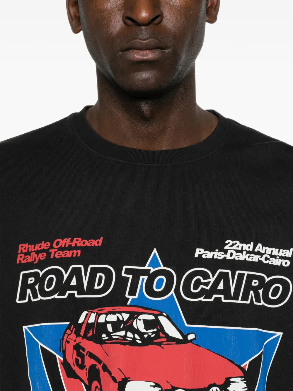 RHUDE T-shirt met grafische print Zwart