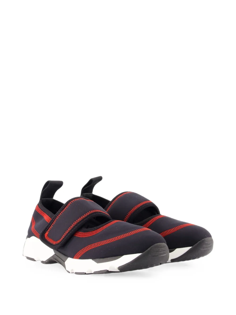 Marni touch-strap contrast-stitch sneakers Zwart
