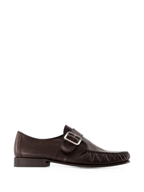 Marni brown eel-effect leather Wallabee shoes