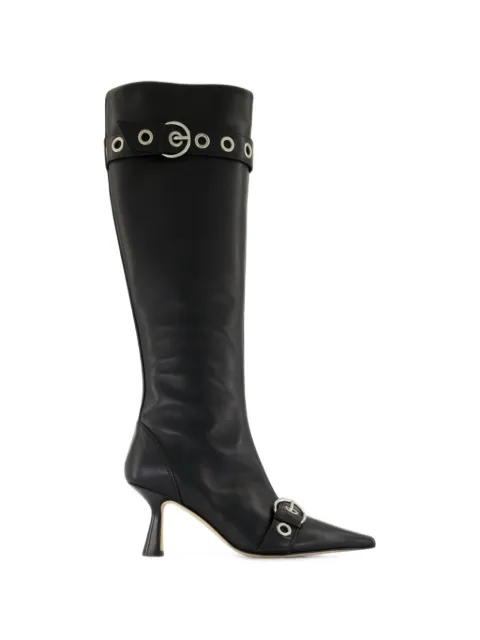 Aeyde Vivian eyelet-embellished buckled boots