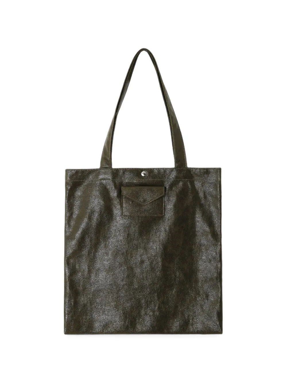 Lancaster crinkled-finish tote bag - Grün