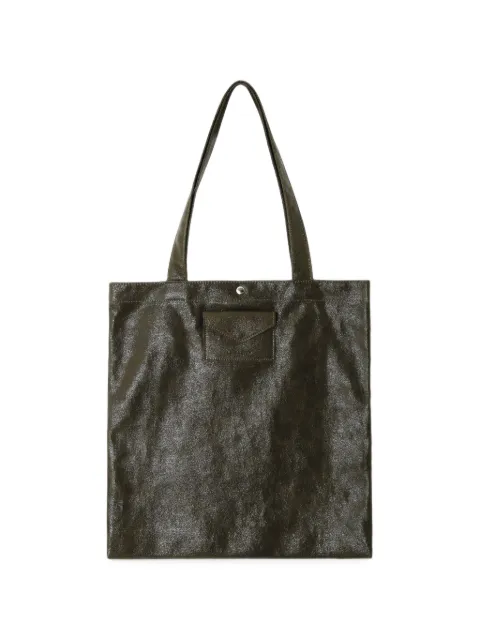 Lancaster crinkled-finish tote bag