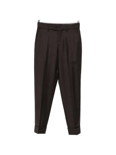 Berwich Alice Long pleated-detail turn-up trousers