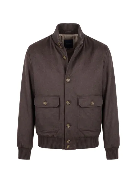 Barba button-up cashmere jacket