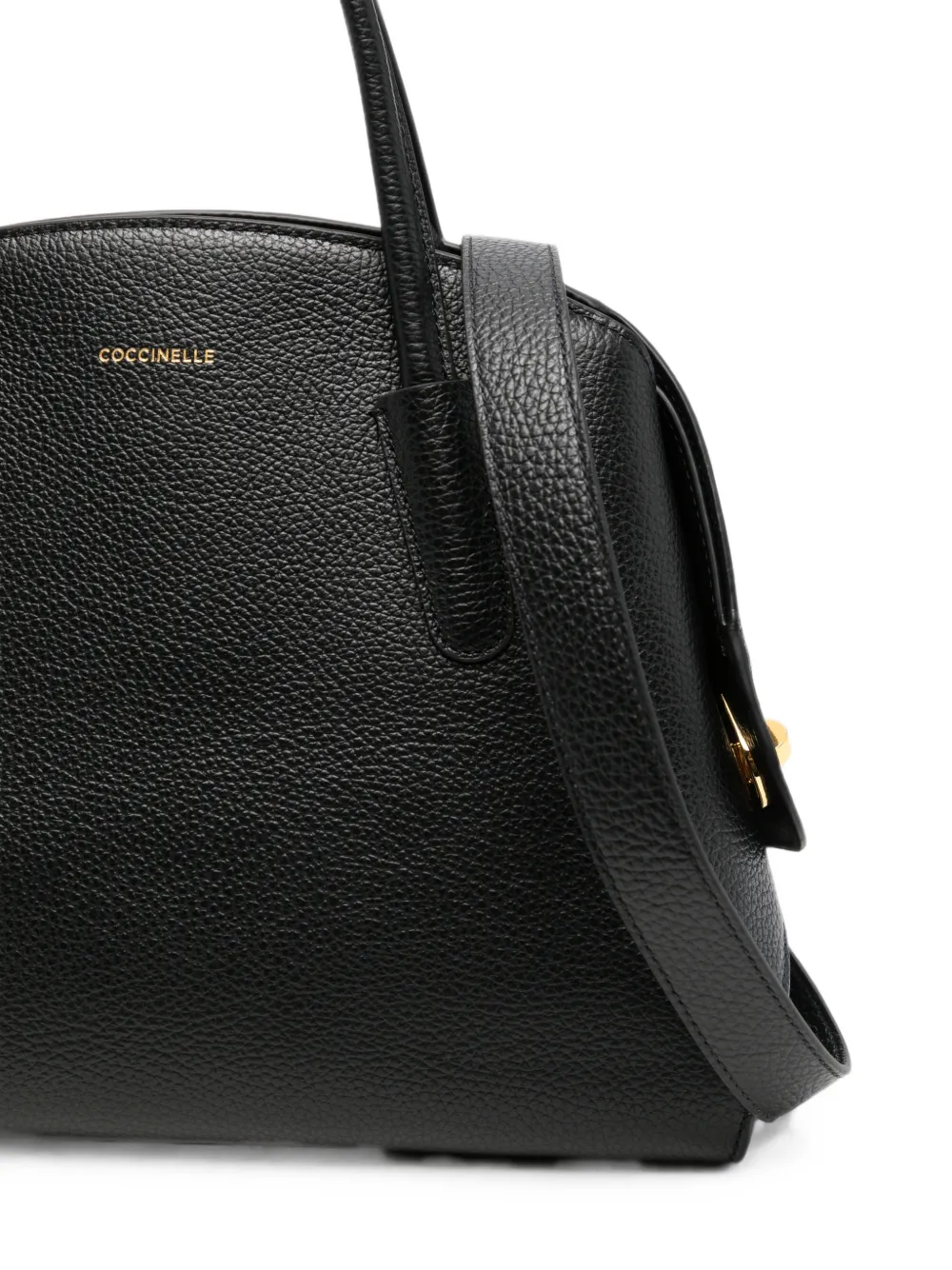 Coccinelle Tylde shopper van bewerkt leer Zwart