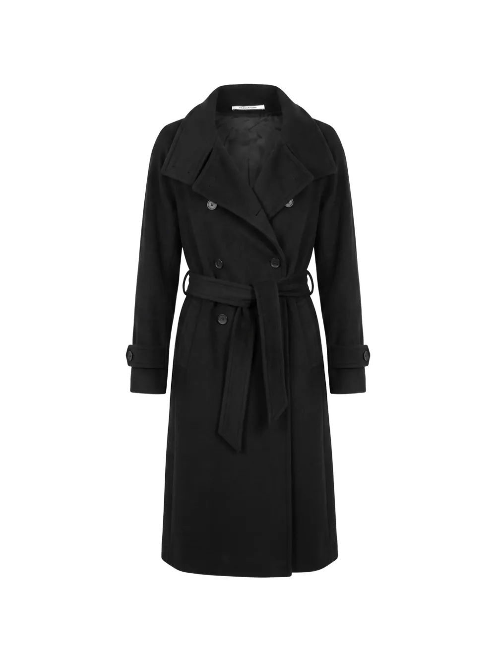 Tagliatore Henryka double-breasted belted coat - Schwarz