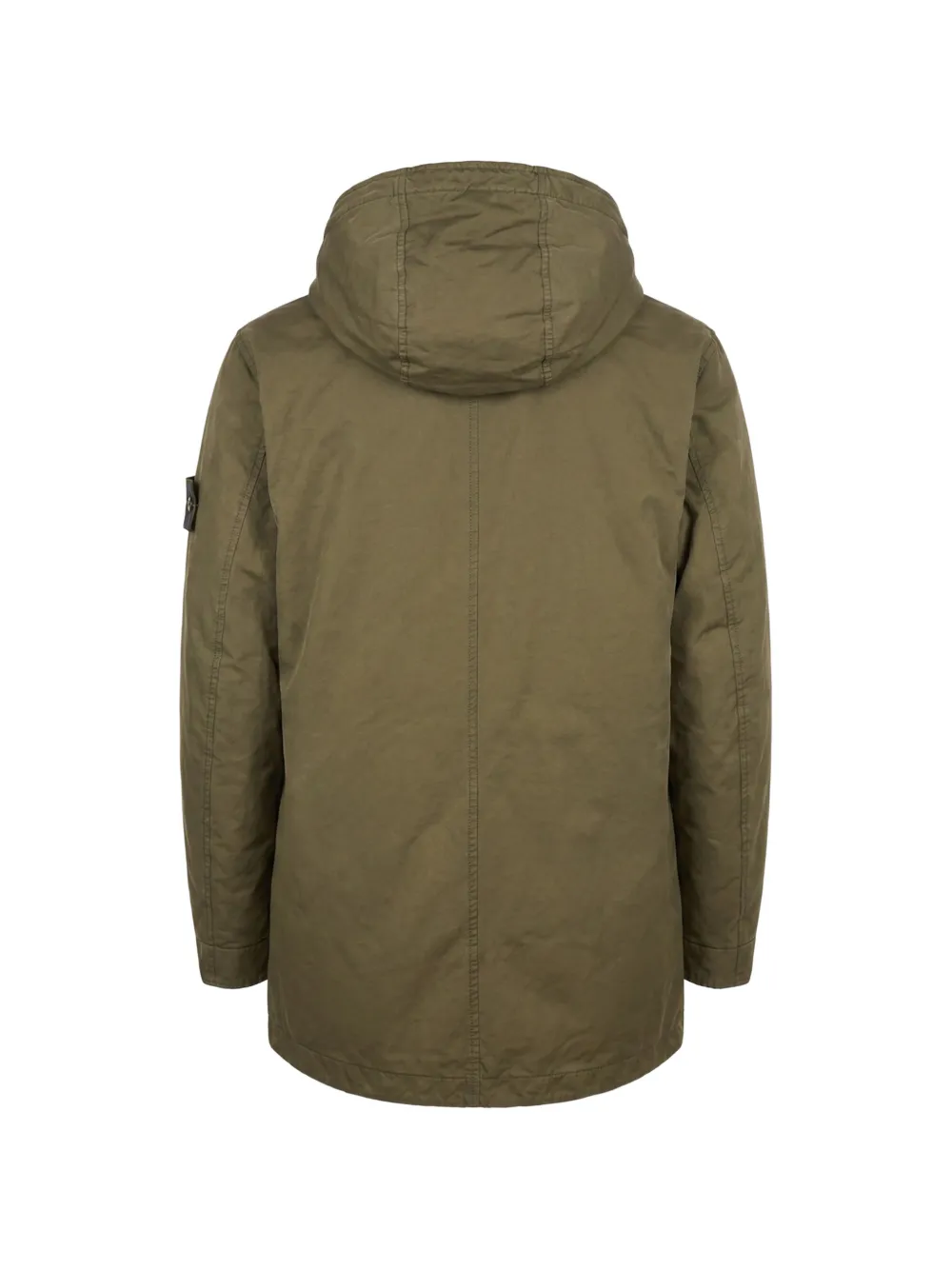 Stone Island Jas met logo-patch en capuchon Groen
