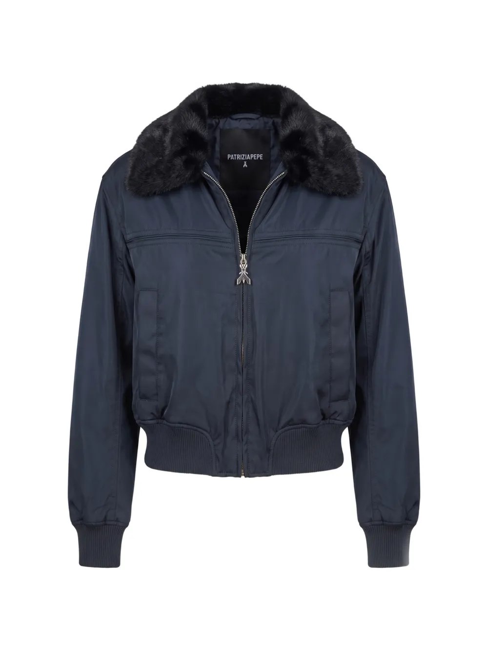 Patrizia Pepe Bomberjacke mit Faux-Fur-Kragen - Blau