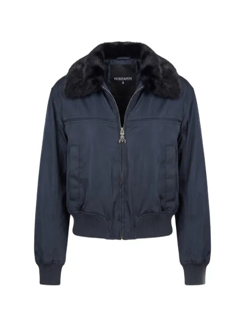 Patrizia Pepe faux-fur collar bomber jacket