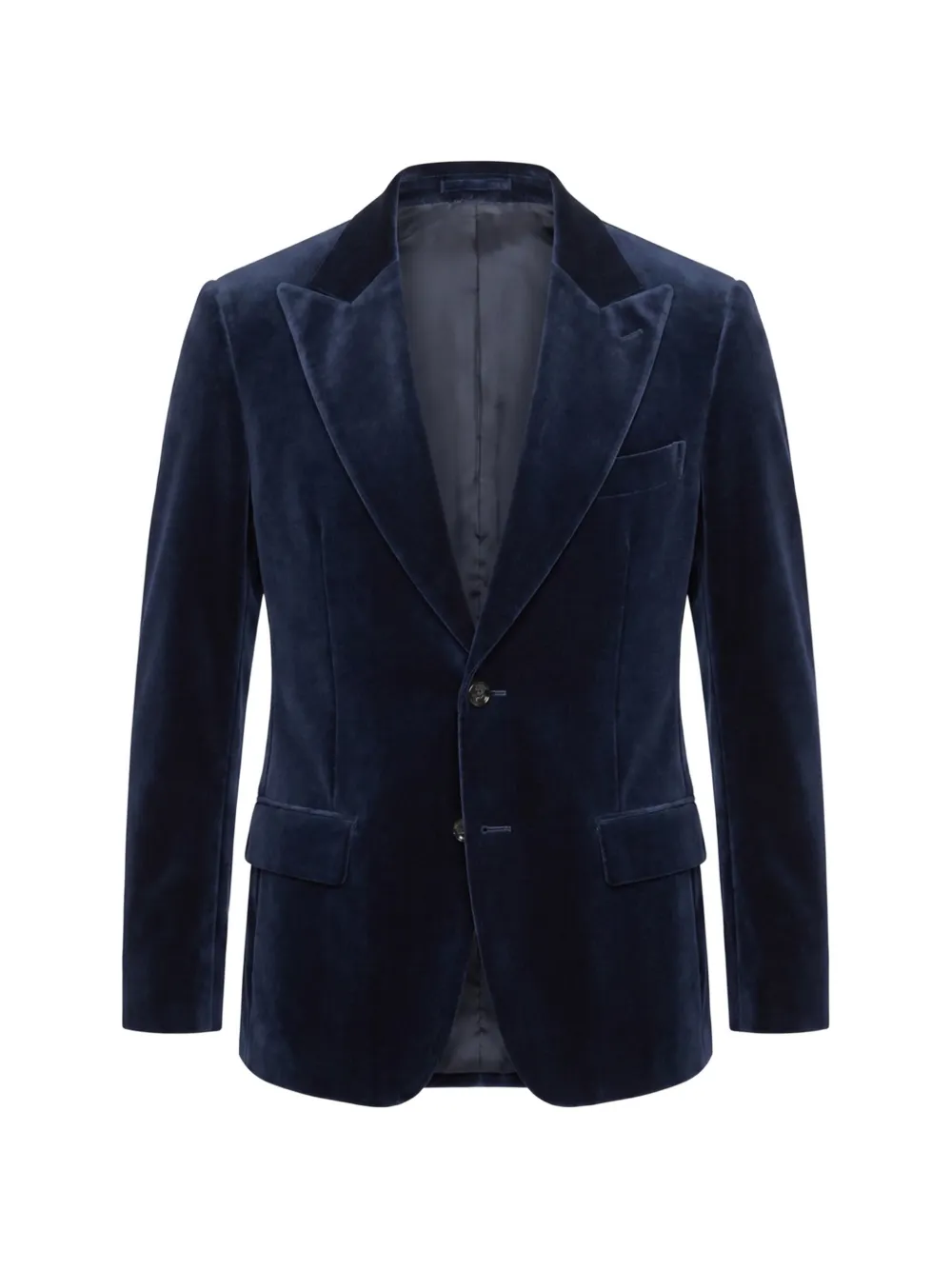 Lardini velvet peak-lapel blazer - Blu