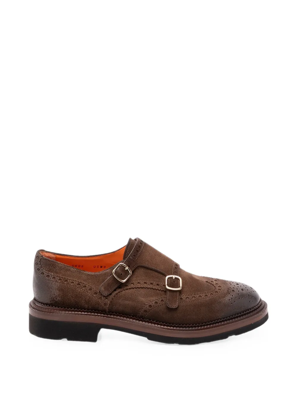 Santoni Kalamabuck double-strap loafers - Marrone
