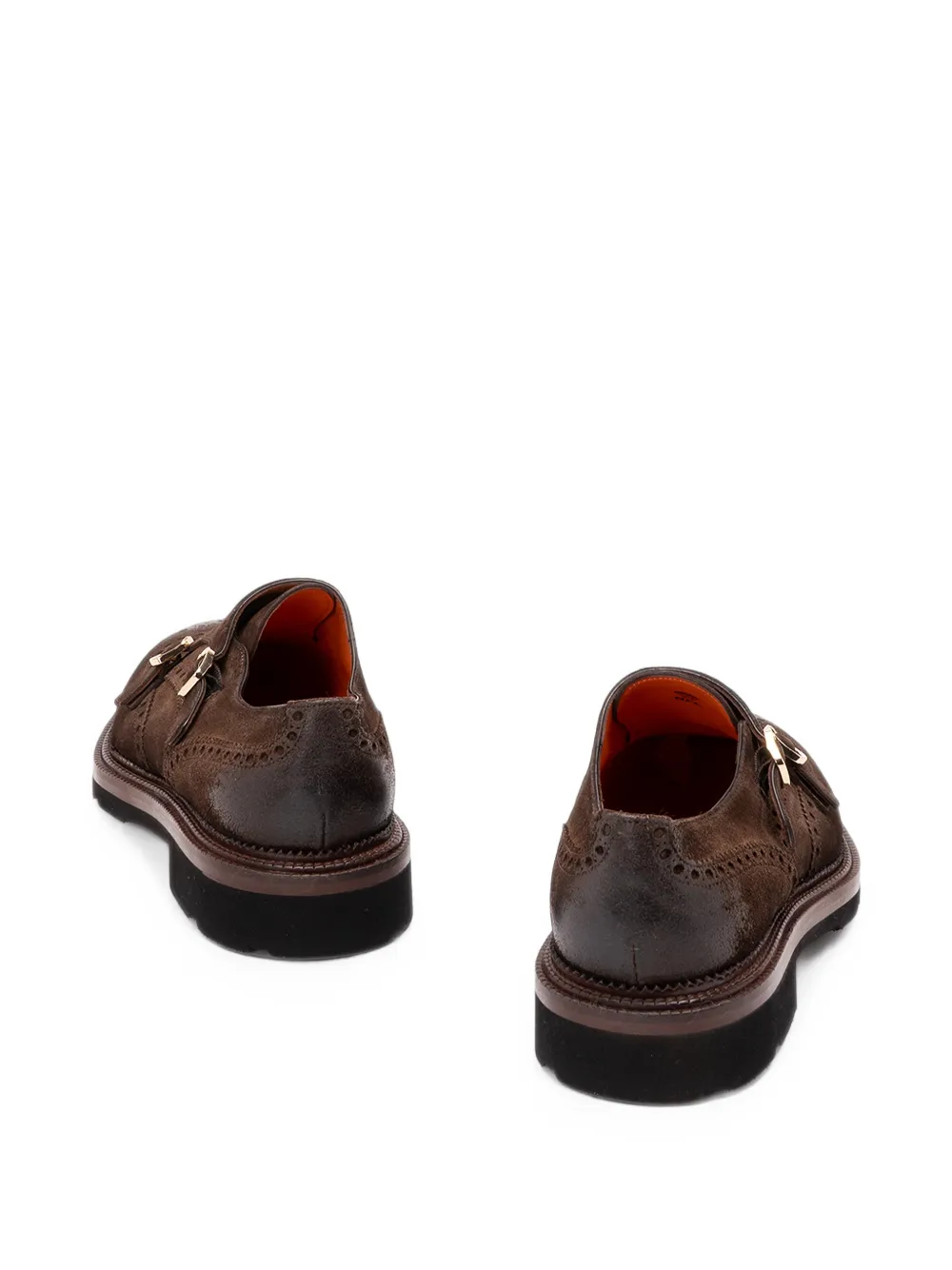 Santoni Kalamabuck double-strap loafers Bruin