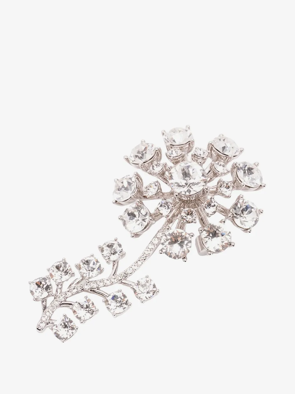 crystal-embelished floral brooch
