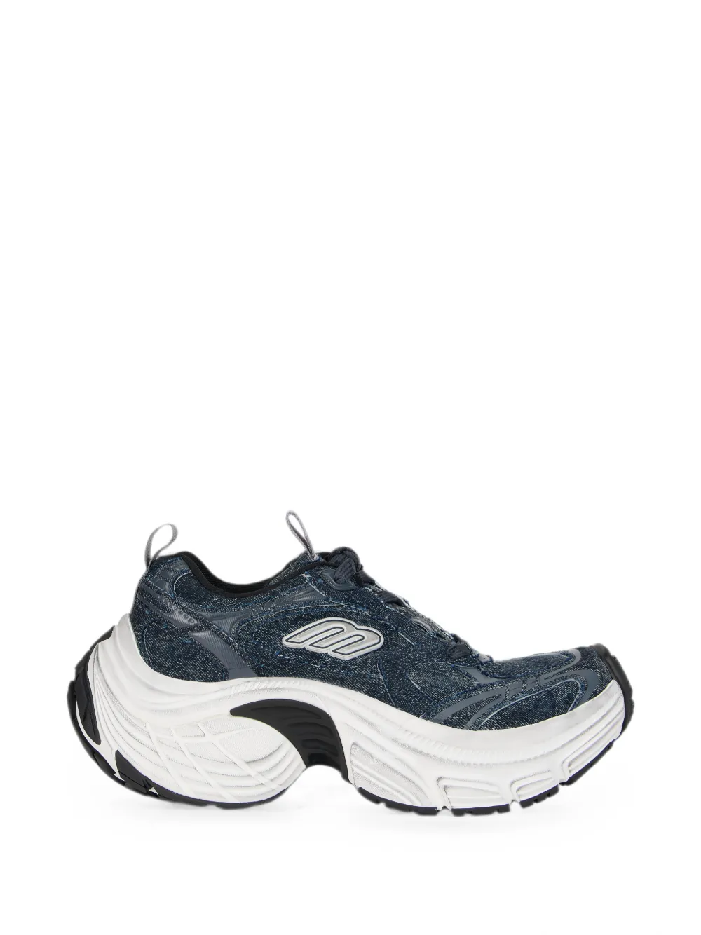 Balenciaga 6XL distressed-denim chunky-sole sneakers