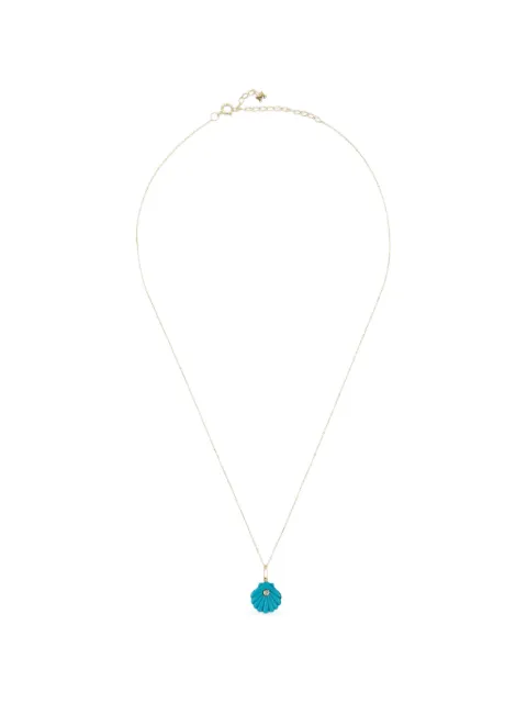 Mateo collier Venus Shell serti de turquoise et de diamants