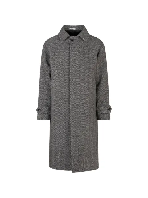 BRERAS MILANO herringbone-pattern raglan-sleeve coat
